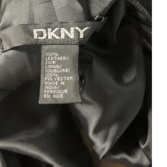 VINTAGE MENS DKNY DONNA KAREN NEW YORK LEATHER JACKET SIZE L FANTASTIC CONDITION - Picture 6 of 8